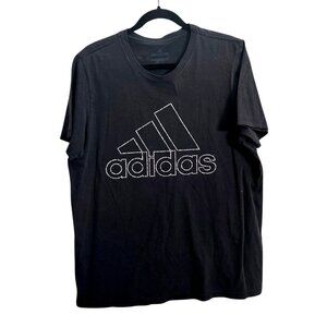 Adidas Amplifier Tee Black T-Shirt Mens L Cotton Casual Athletic Wear